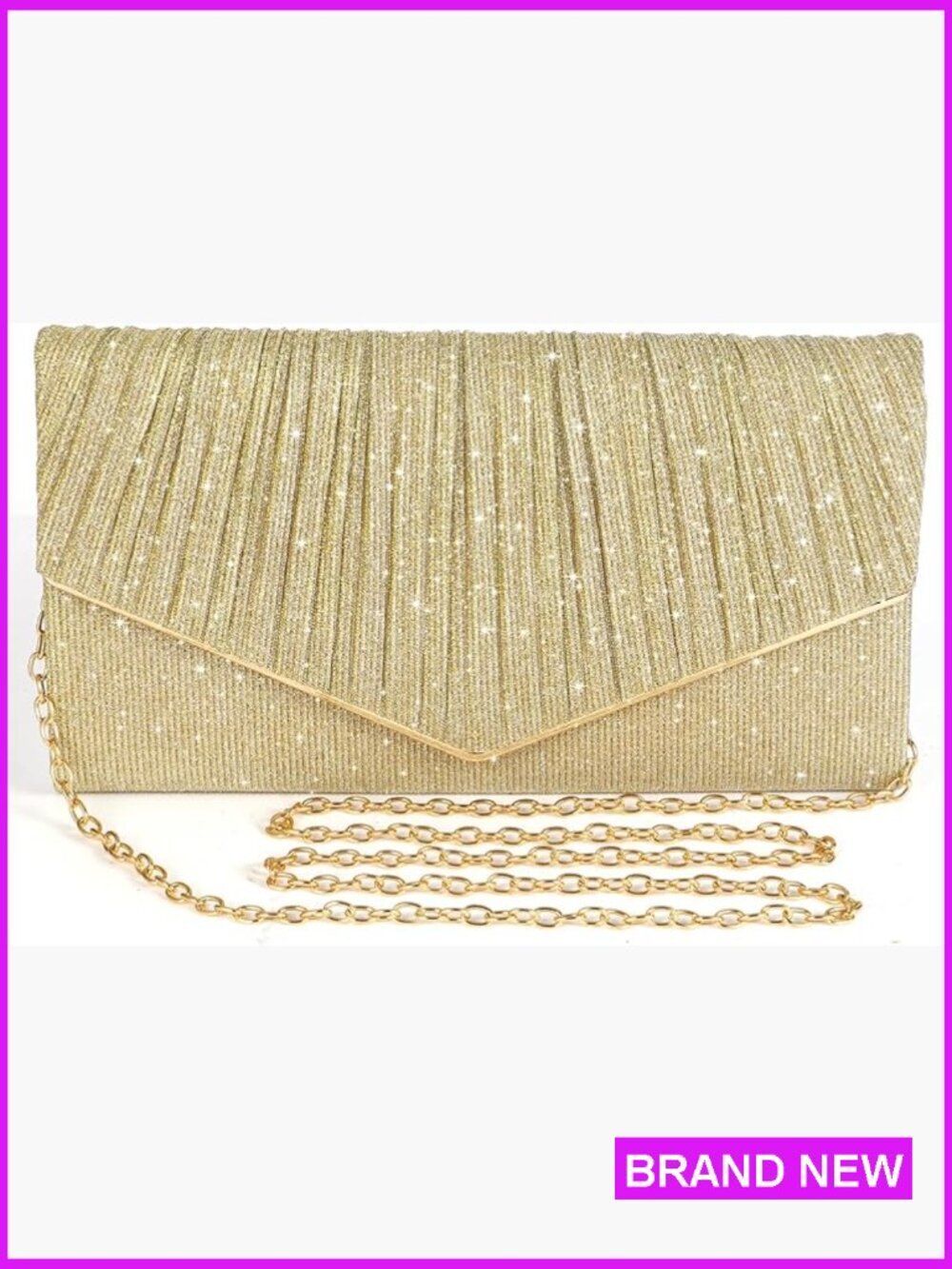 Elegant Evening Clutch Handbag Sparkly Sequin Prom Wedding Crossbody Purse